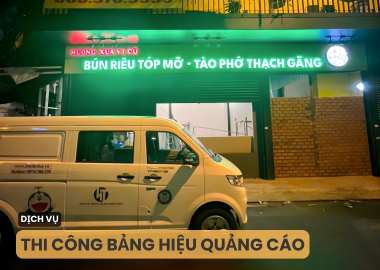 Thi công bảng hiệu đèn LED