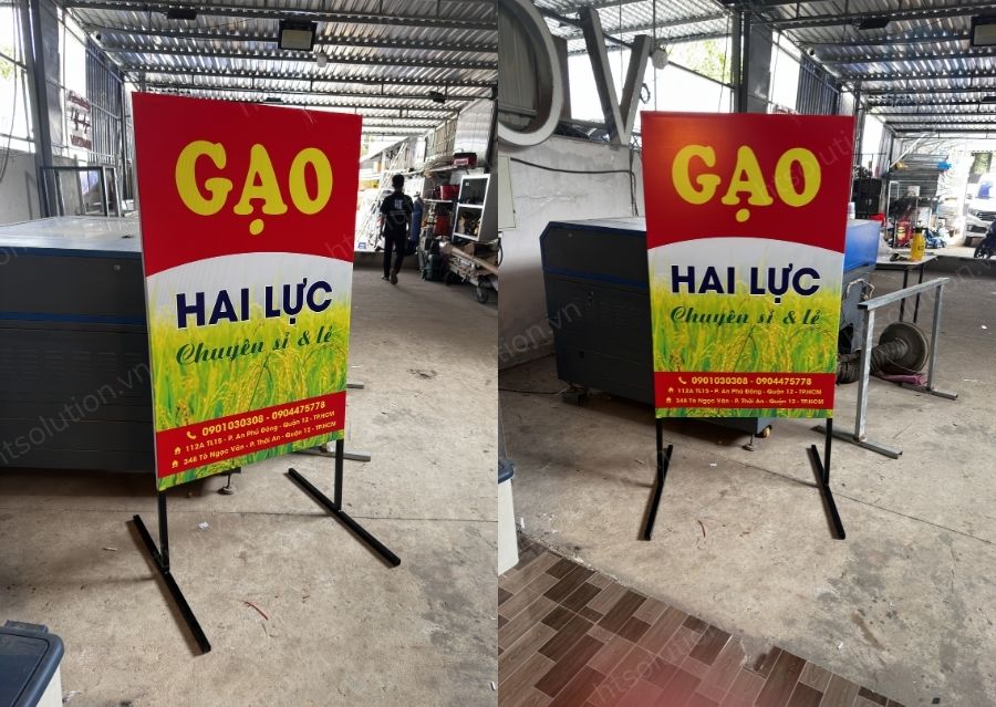bảng hiệu có chân đứng