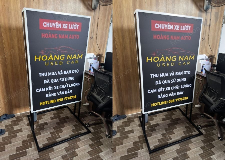 bảng hiệu hộp đèn đứng