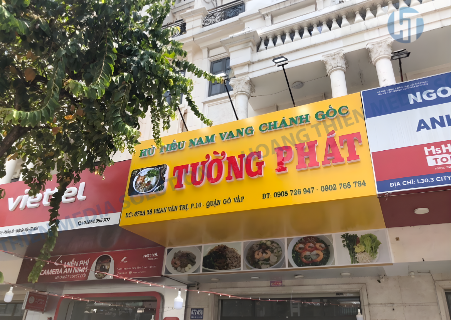 bảng hiệu ốp alu chữ mica