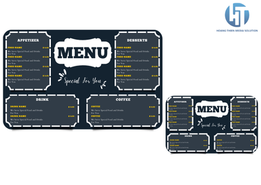 in menu số lượng lớn