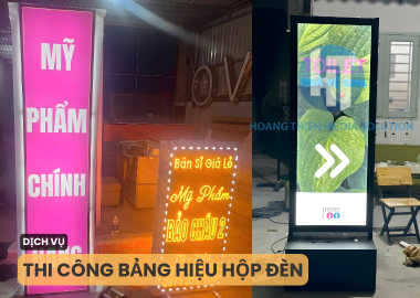 Thi công bảng hiệu hộp đèn