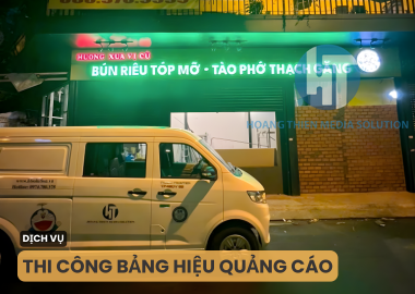 Thi công bảng hiệu đèn LED